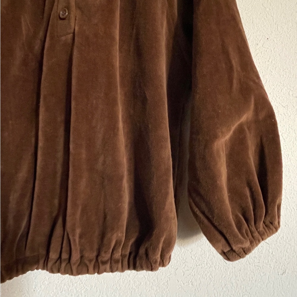 Vintage Brown Velour Pull Over - Picture 3 of 14